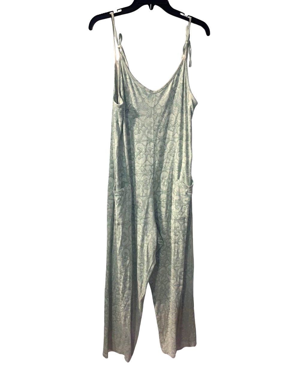 Jungmaven Womens Sespe Hemp Blend Jumpsuit Size S Sage Green Boho Print Casual